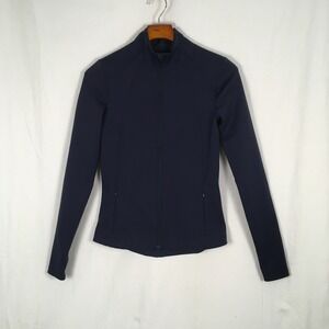 Sweaty Betty Power Zip Through Running Jacket Navy Blue Size S